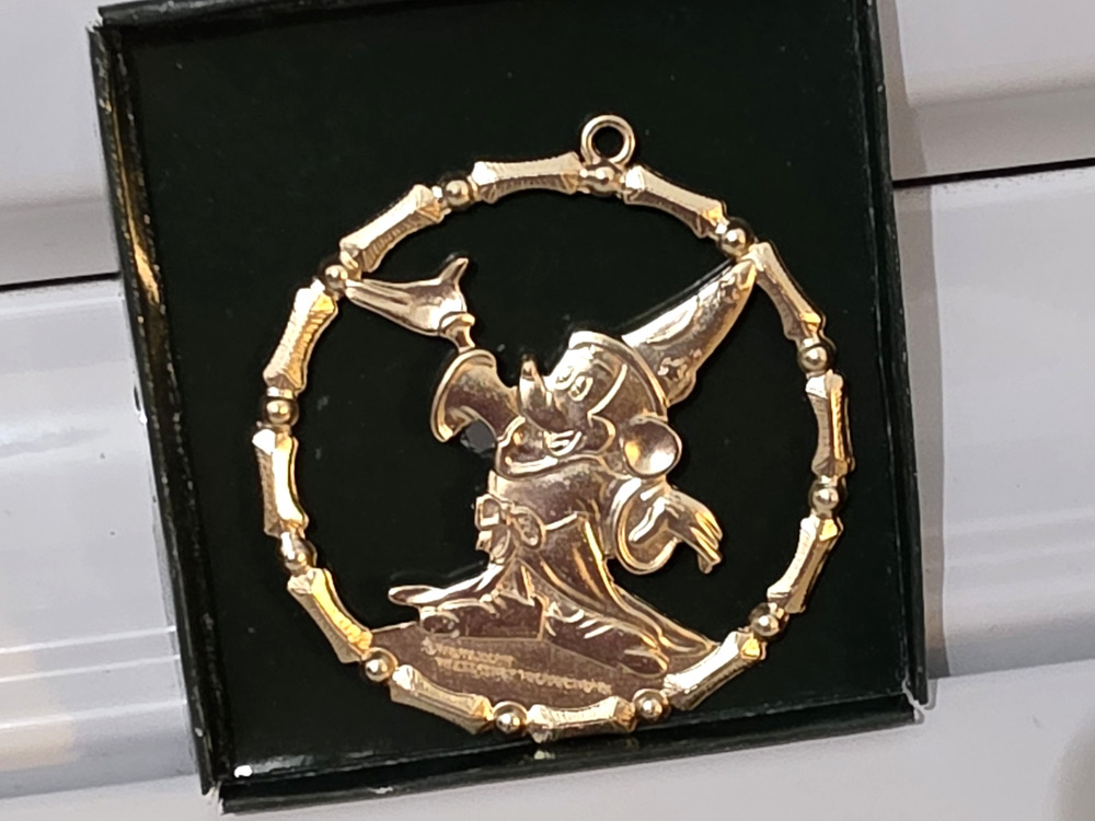 Disney Mickey Mouse Sorcerer’s Apprentice 2 1/2" metal Christmas ornament